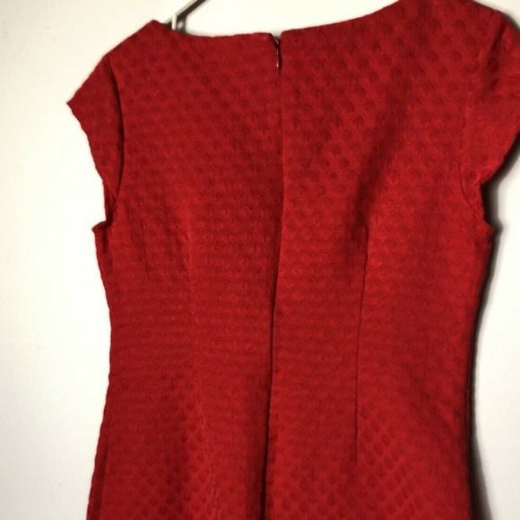 KIM ROGERS BRIGHT RED TEXTURED DRESS - Picture 7 of 7